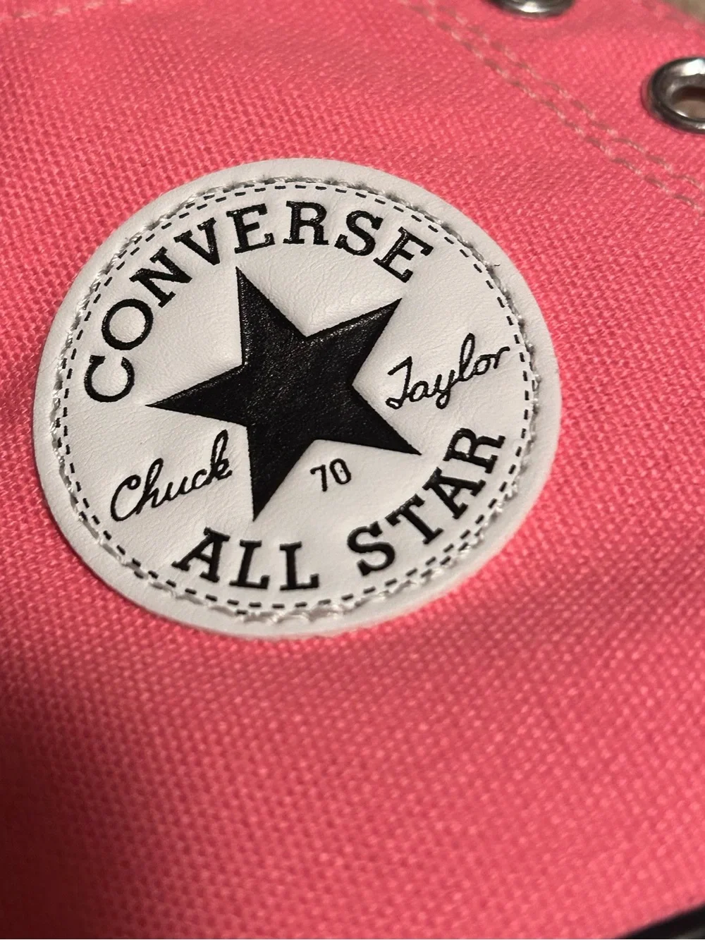 Women’s Converse High Top Barbie Sneakers in Bright Pink and White - Picture 7 of 8